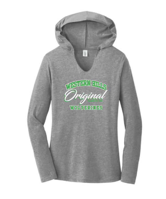 Western Hills Alumni Original Class of 1984 Ladies Hooded Long Sleeve